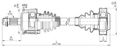 OPEN PARTS drs618800 -  Приводной вал